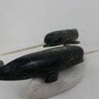 Narwhals by Pitseolak Qimirpik from Kinngait/Cape Dorset