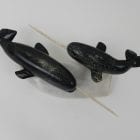 Narwhals by Pitseolak Qimirpik from Kinngait/Cape Dorset