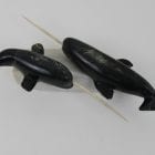 Narwhals by Pitseolak Qimirpik from Kinngait/Cape Dorset