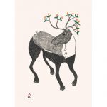 Caribou in Bloom by Ningiukulu Teevee 21-16 2021 Dorset Print Collection