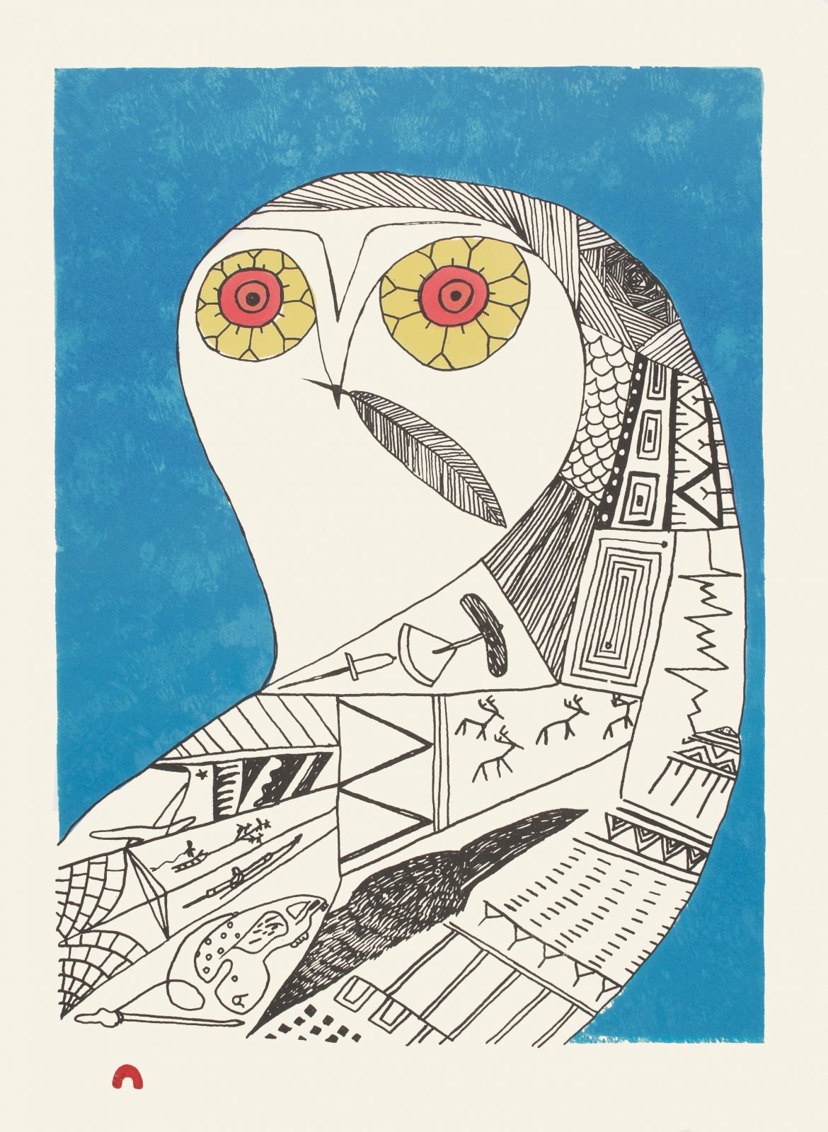 NINGIUKULU TEEVEE Eclectic Owl Cape Dorset Print 2021
