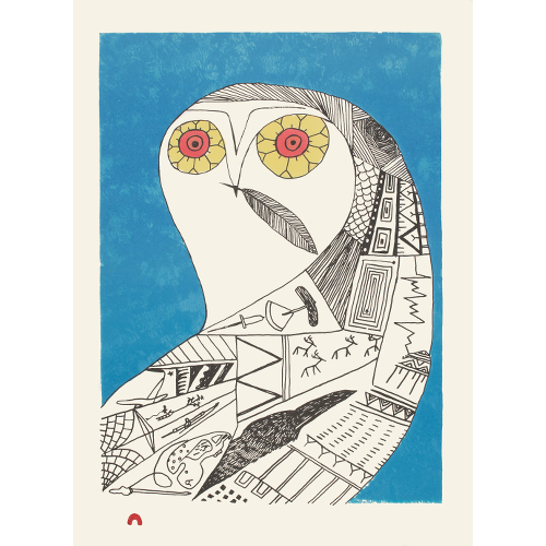 Eclectic Owl by Ningiukulu Teevee 21-16 2021 Dorset Print Collection