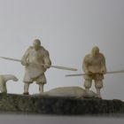 Miniature Family Hunting Scene by Mark Tungilik from Repulse Bay/Naujaat