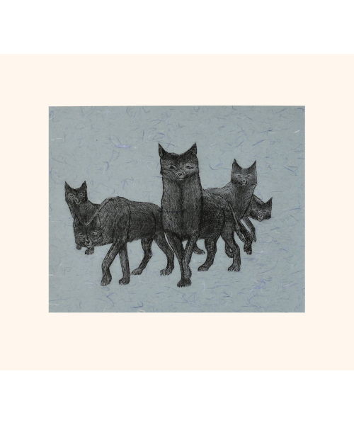 Wolf Pack by Johnny Pootoogook from 2022 Dorset Print Collection