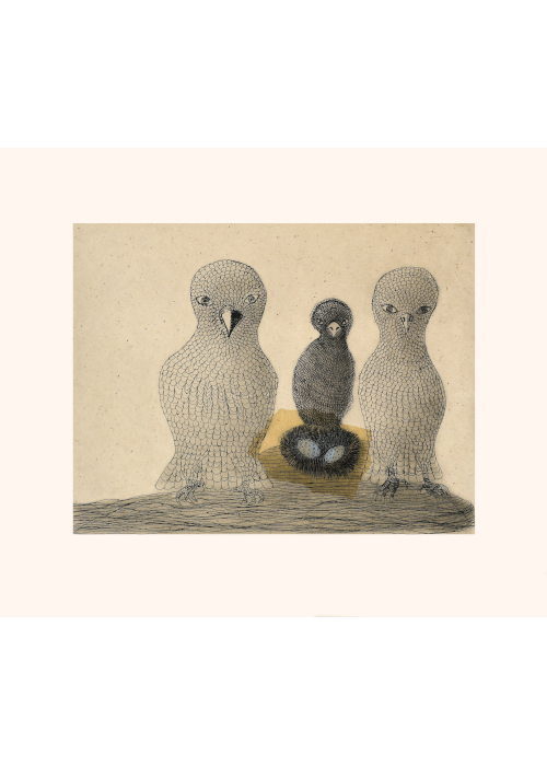 Nesting Owls by Qiatsuq ragee from 2022 Dorset Print Collection