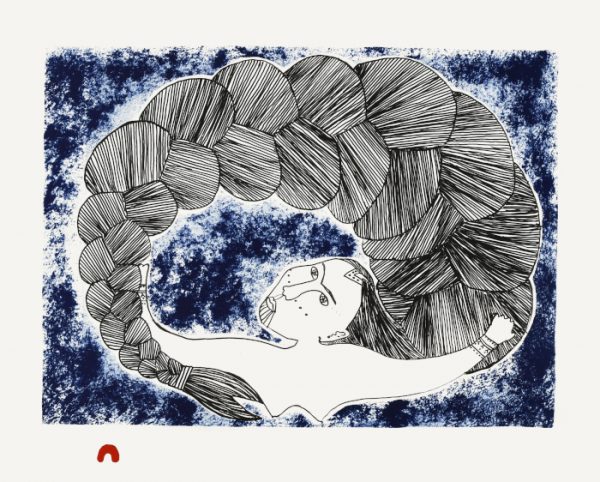 Sedna's Braid by Ningiukulu Teevee from the 2022 Dorset Print Collection