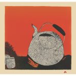 Whistling Teapot by Ningiukulu Teevee from the 2022 Dorset Print Collection