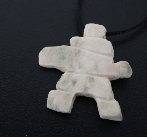 Bone Inuksuk Pendant from Nunavut