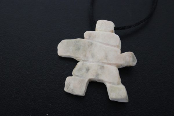 Bone Inuksuk Pendant from Nunavut