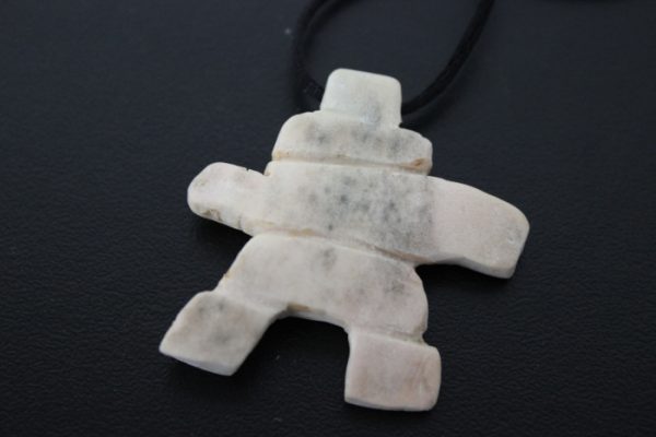 Bone Inuksuk Pendant from Nunavut