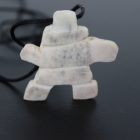 Bone Inuksuk Pendant from Nunavut