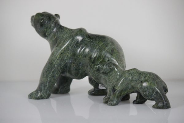 Bear with Cub by Pootoogook Jaw from Cape Dorset / Kinngait