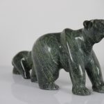 Bear with Cub by Pootoogook Jaw from Cape Dorset / Kinngait