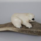 Ivory Polar Bear and Seal by Isabella Kridluar from Repulse Bay/Naujaat