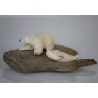 Ivory Polar Bear and Seal by Isabella Kridluar from Repulse Bay/Naujaat