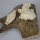 Ivory Polar Bear and Seal by Isabella Kridluar from Repulse Bay/Naujaat