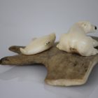 Ivory Polar Bear and Seal by Isabella Kridluar from Repulse Bay/Naujaat