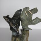 Dancing Bear and Walrus by Lucassie Etungat from Iqaluit