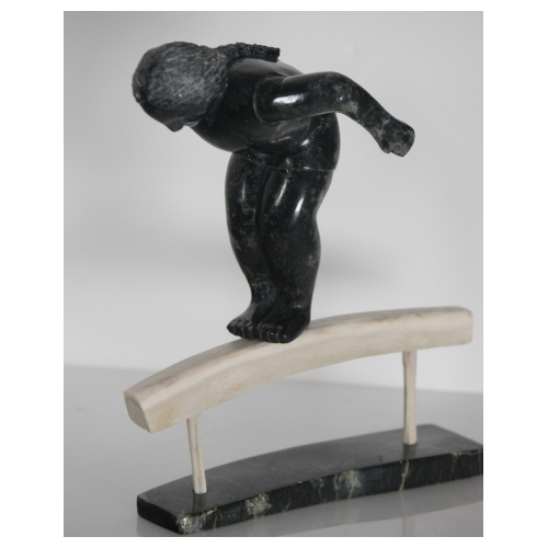 Gymnast by Isaaci Etidloie from Cape Dorset - Kinngait