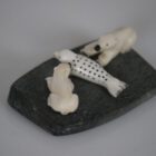 Two Bears and Seal by Isabelle Kridluar from Repulse Bay - Naujaat