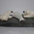 Two Bears and Seal by Isabelle Kridluar from Repulse Bay - Naujaat