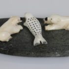 Two Bears and Seal by Isabelle Kridluar from Repulse Bay - Naujaat