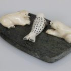 Two Bears and Seal by Isabelle Kridluar from Repulse Bay - Naujaat