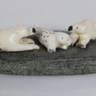 Two Bears and Seal by Isabelle Kridluar from Repulse Bay - Naujaat