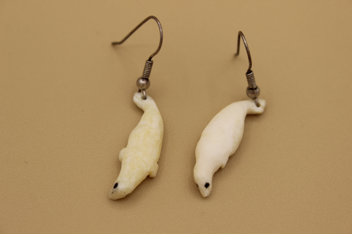 Ivory Seals Earrings by Isabelle Kridluar from repulse Bay - Naujaat