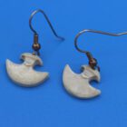 Bone Ulu Earrings by Anon from Baker Lake