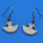 Bone Ulu Earrings by Anon from Baker Lake