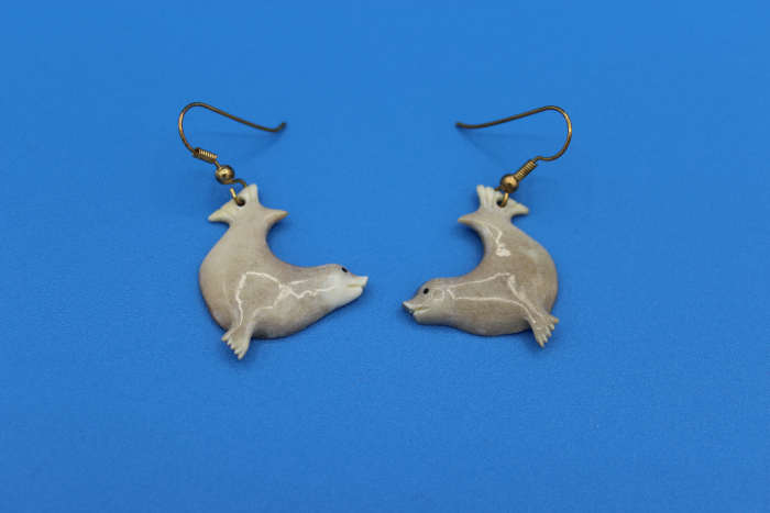 Antler Seal Earrings by K.L. from Baker Lake