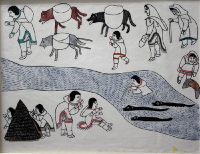 Crossing the River by Janet Kigusiuq from baker Lake