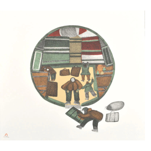 Move to Winter Quarters by Oshutsiak Pudlat from Cape Dorset - Kinngait