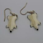 Polar Bear Earrings by Isabelle Kridluar from Repulse Bay - Naujaat