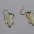 Polar Bear Earrings by Isabelle Kridluar from Repulse Bay - Naujaat