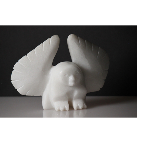 Marble Owl by Parr Parr from Cape Dorset - Kinngait