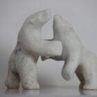 Jostling Bears by Tony Oqutaq from Cape Dorset - Kinngait