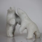 Jostling Bears by Tony Oqutaq from Cape Dorset - Kinngait