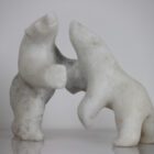 Jostling Bears by Tony Oqutaq from Cape Dorset - Kinngait