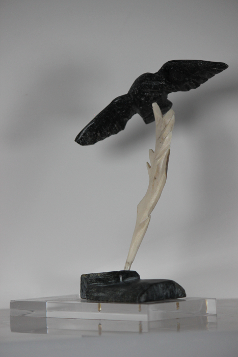 Flying Raven by Isaaci Petaulassie from Cape Dorset