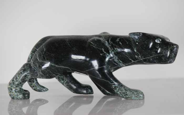 Pit Bull Dog by Ikkidluaq Teevee from Kinngait - Cape Dorset