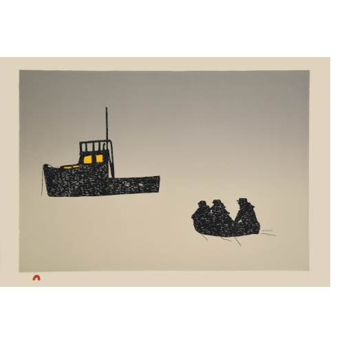 from the Quarry by Johnny Pootoogook from the 2024 Dorset Print Collection