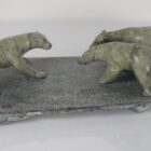 Bears with Wolf by Paul Maliki from Repulse Bay / Naujaat