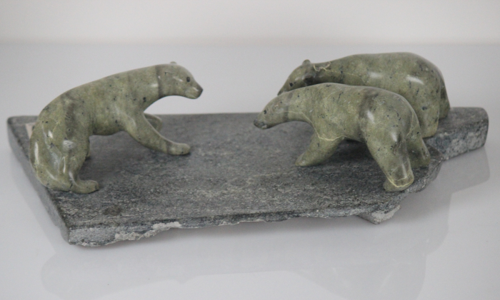 Bears with Wolf by Paul Maliki from Repulse Bay / Naujaat