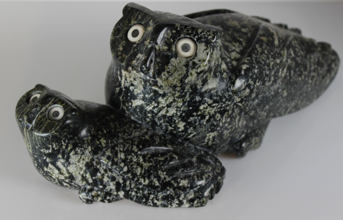 Owls by Joanassie Manning from Kinngait-Cape Dorset