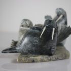 Three Walruses by Nowdla Noah from Kinngait-Cape Dorset