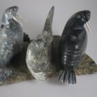 Three Walruses by Nowdla Noah from Kinngait-Cape Dorset
