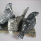 Three Walruses by Nowdla Noah from Kinngait-Cape Dorset
