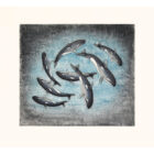 Kaivattuit (Circling Whales) by Qavavau Manumie from the 2026 Dorset Print Collection